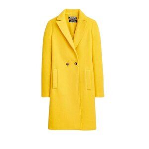 NWT JCrew Daphne Topcoat Coat Womens 0 Yellow Boiled Wool BT996 Jacket NEW
